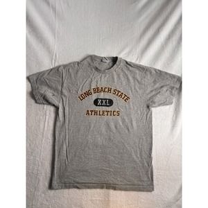 VTG TLC Long Beach‎ State Athletics Grey Short Sleeve Shirt Men's Medium *